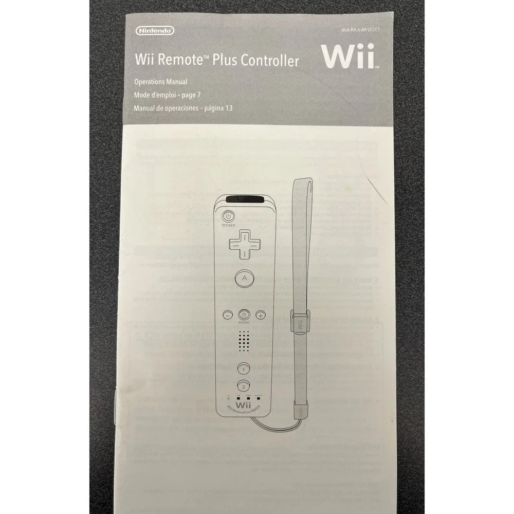 Wii Remote Plus Controller Nintendo Wii Operations Manual Only